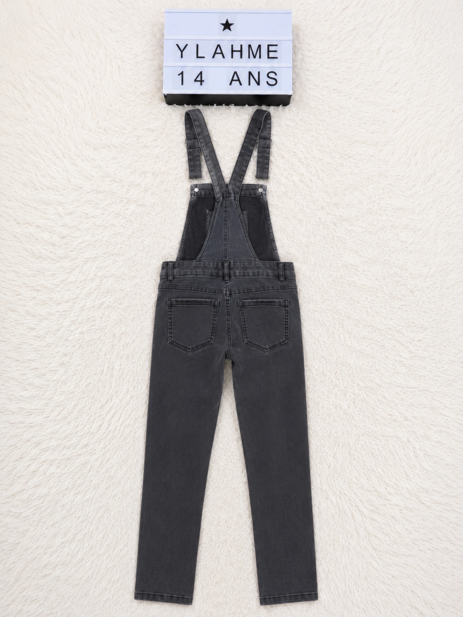 Salopete jeans cinza Jennyfer tamanho 34 14 anos 👒 – photo 5